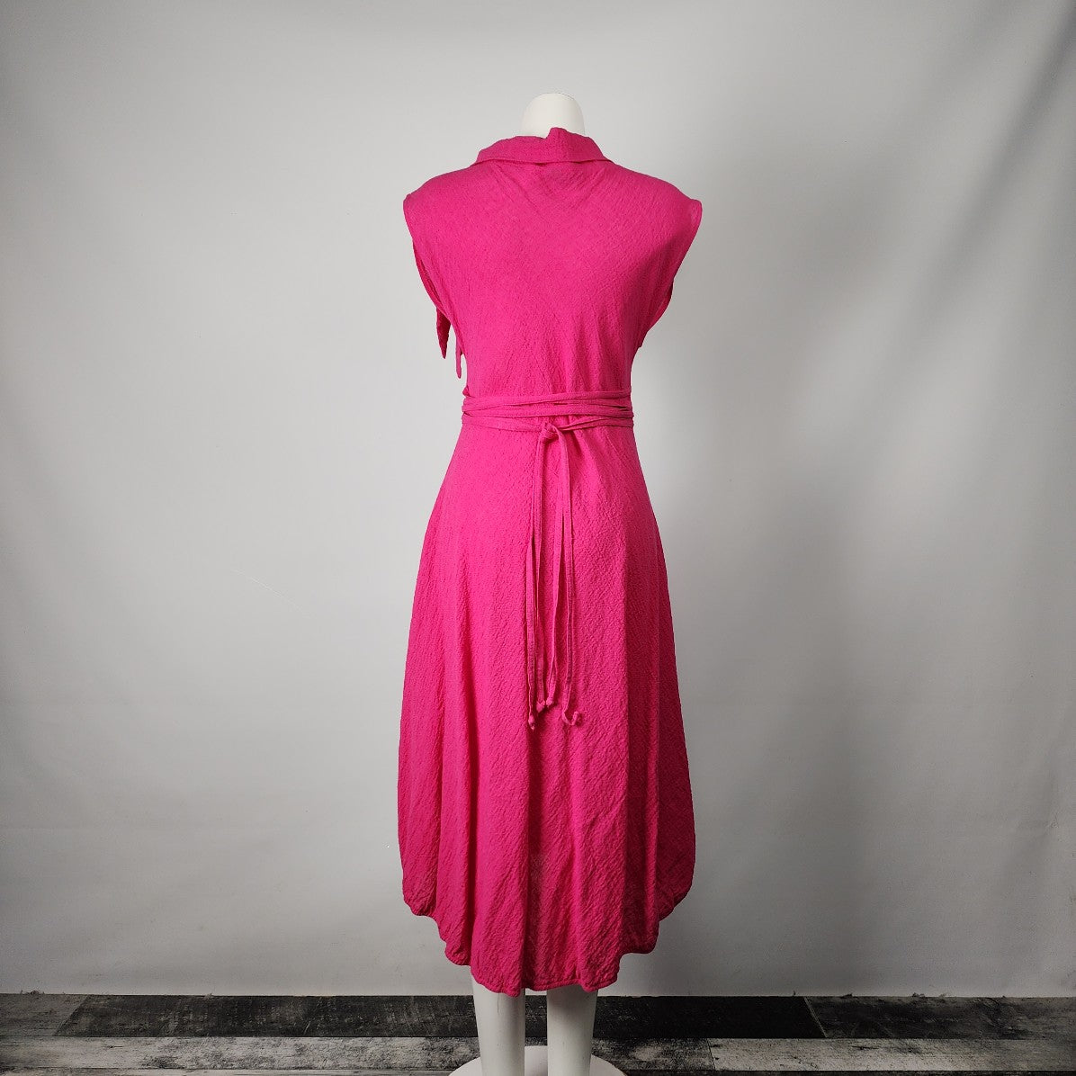 igor Sarah Pink Linen Midi Dress Size S/M