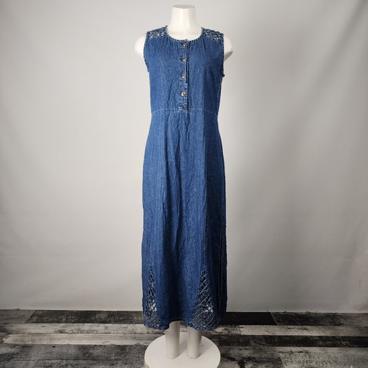 Vintage Nikky Jeans Cotton Maxi Dress Size M