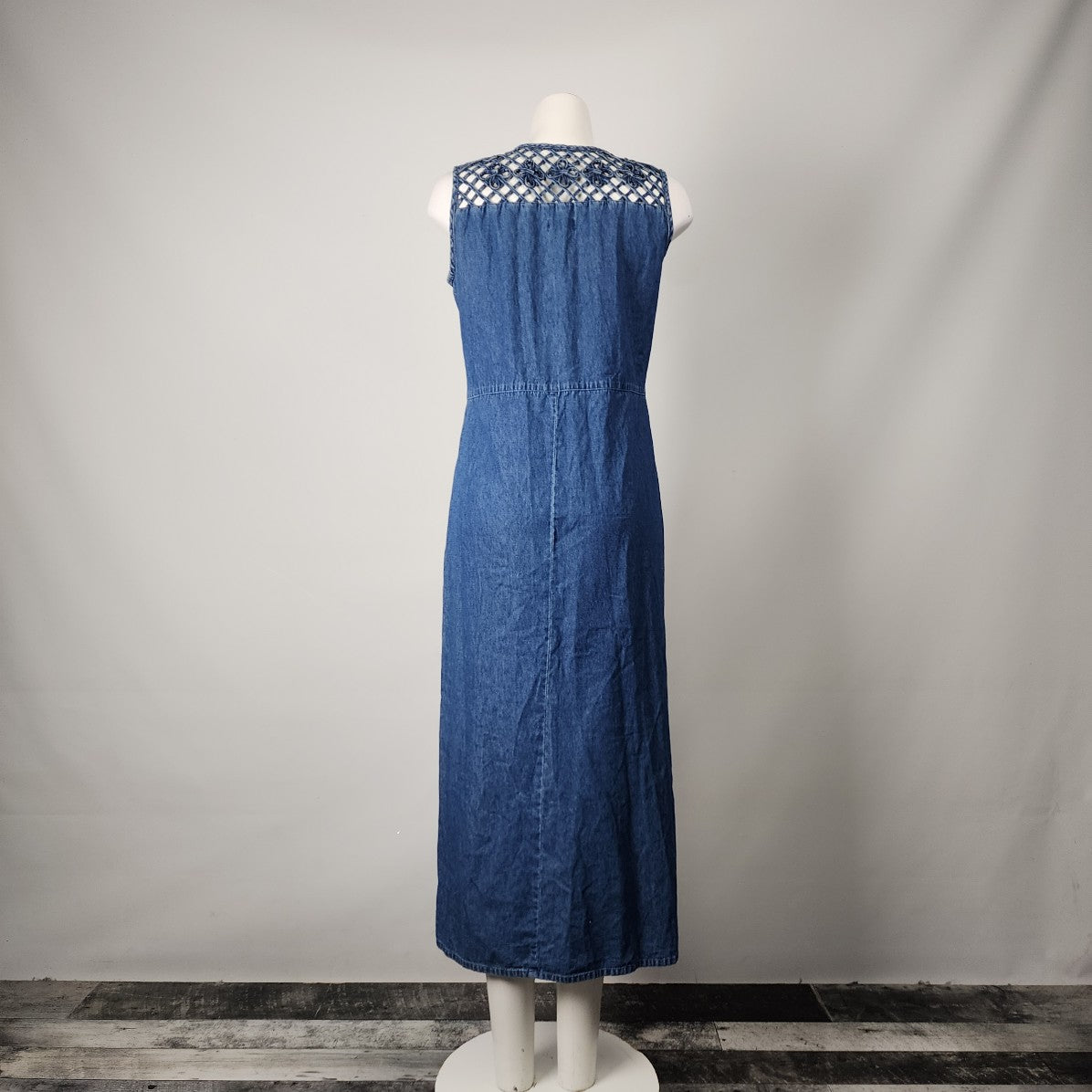 Vintage Nikky Jeans Cotton Maxi Dress Size M