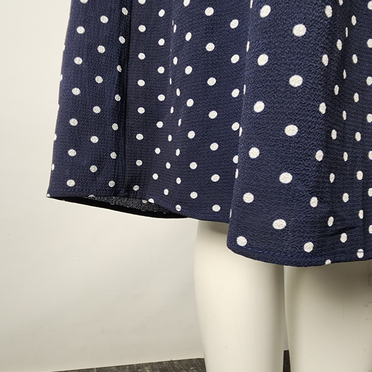 Orange Creek Navy Polka Dot Midi Dress Size S