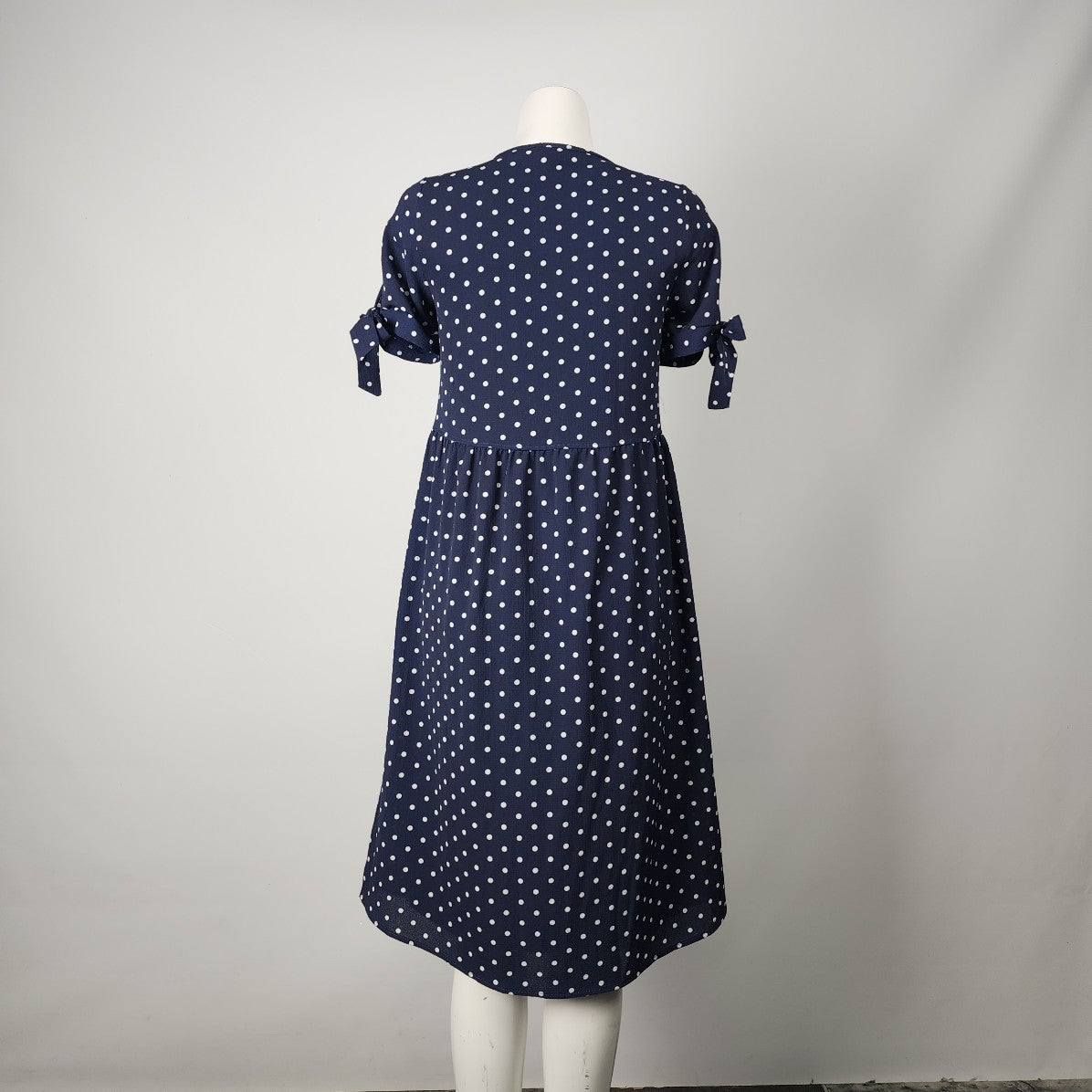 Orange Creek Navy Polka Dot Midi Dress Size S