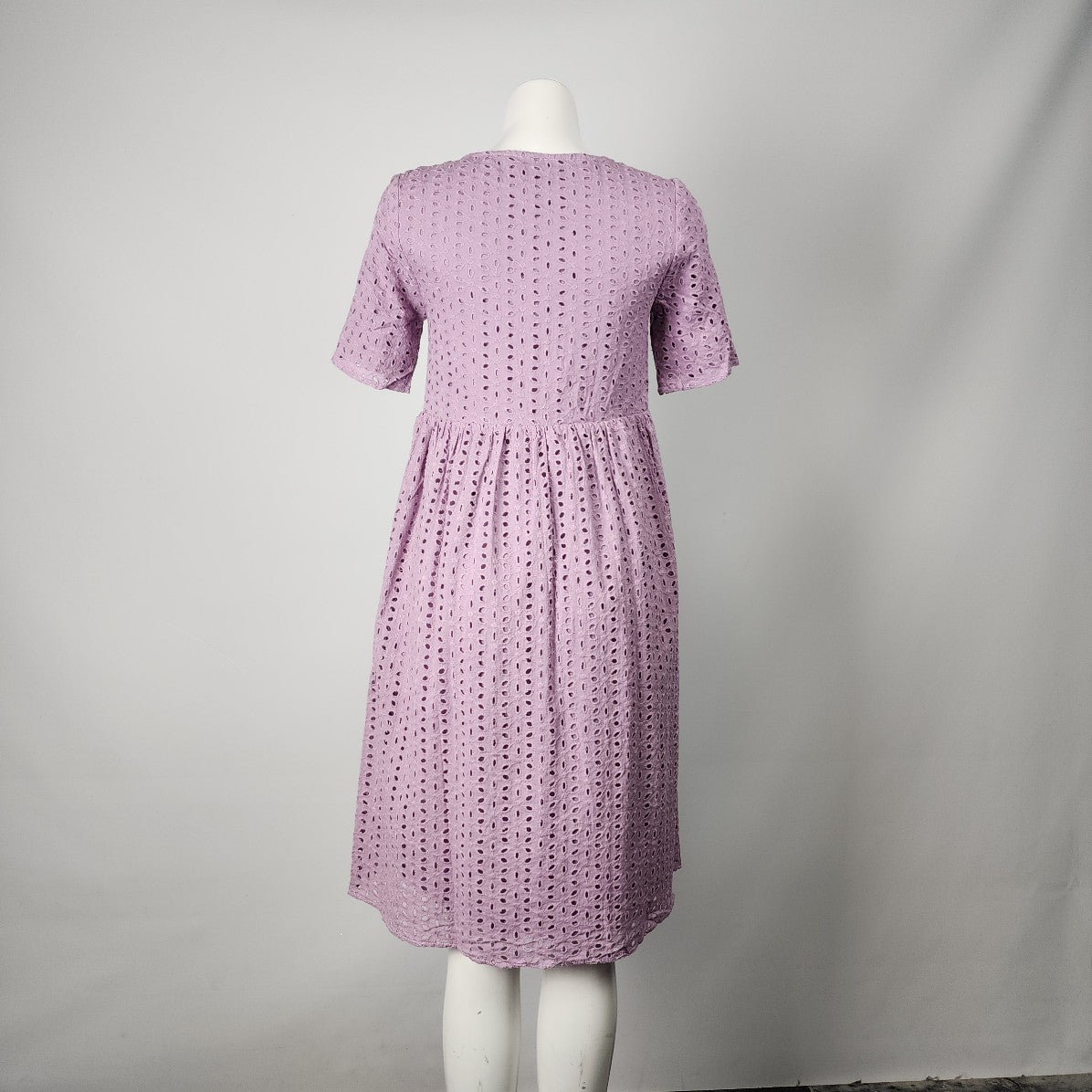 Polagram Purple Cotton Button Up Midi Dress Size S