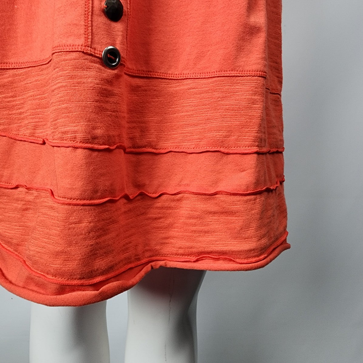 Neon Buddha Orange Cotton Sleeveless Dress Size S