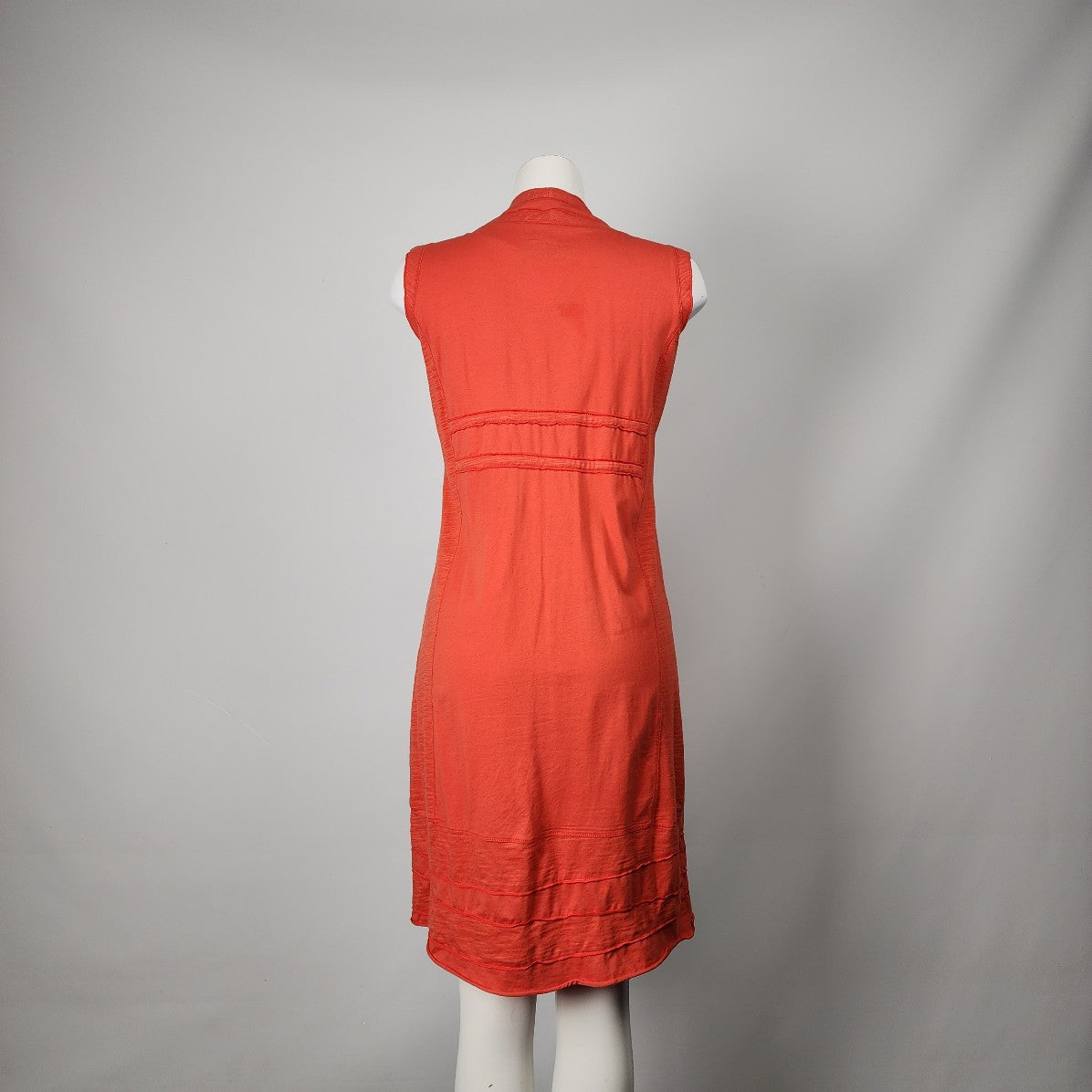 Neon Buddha Orange Cotton Sleeveless Dress Size S