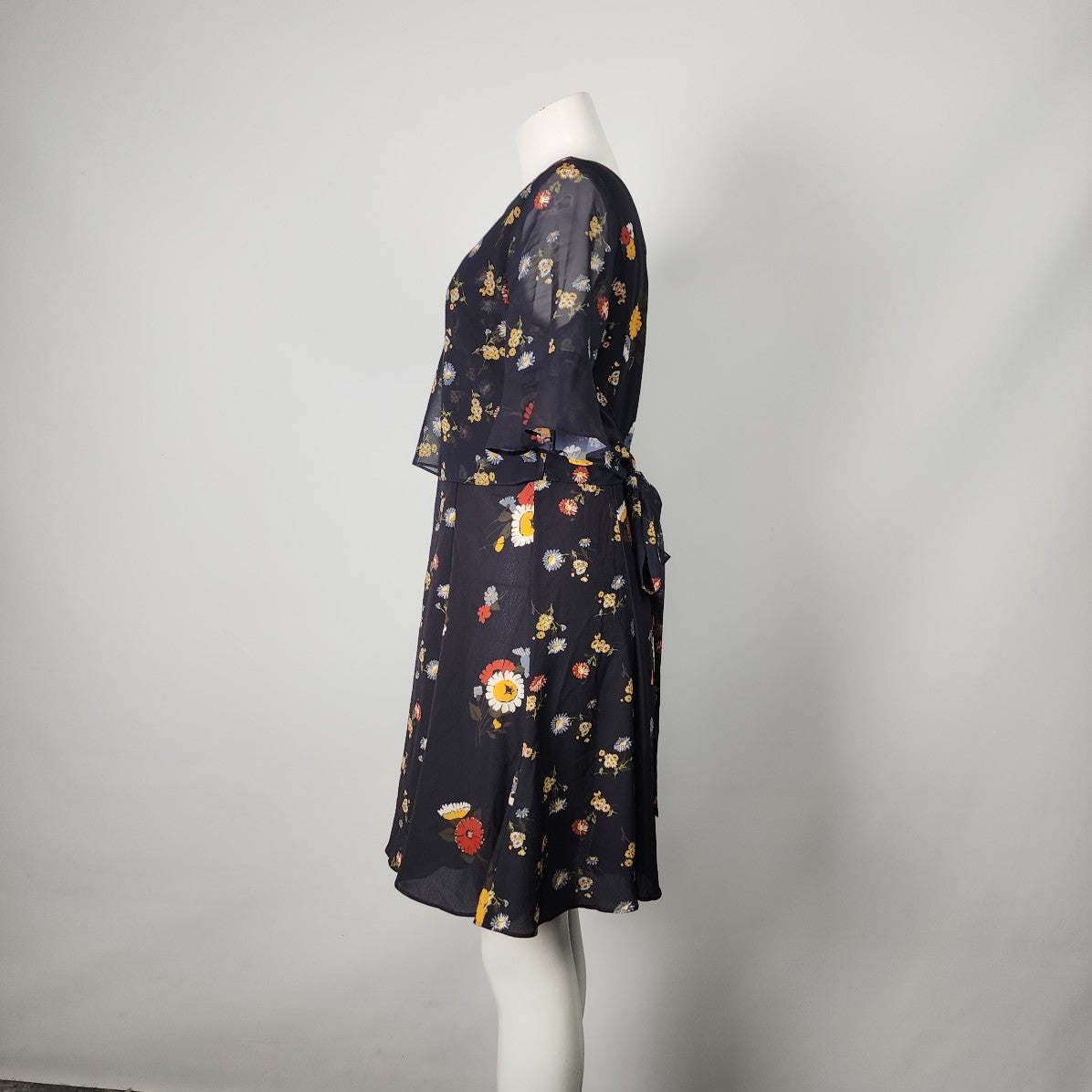 French Connection Navy Blue Floral Dress Size M