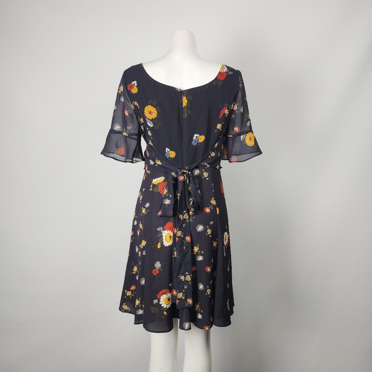 French Connection Navy Blue Floral Dress Size M