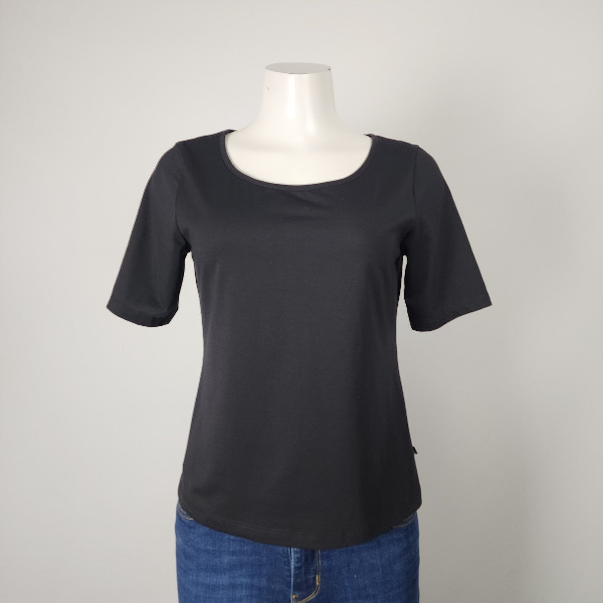 Fig Black Basic Short Sleeve T-Shirt Size S