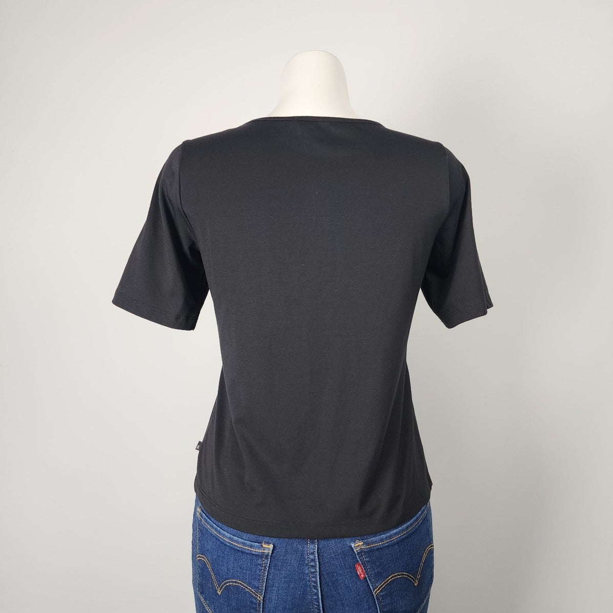 Fig Black Basic Short Sleeve T-Shirt Size S