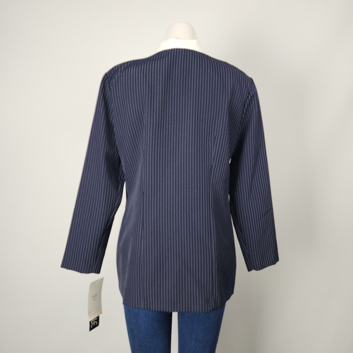 Vintage I.S.B. Navy Pin Stripped Button Up Blazer Size M