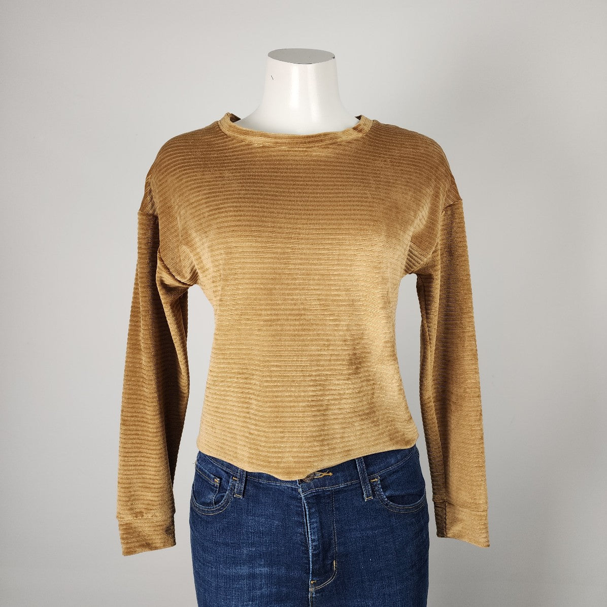 Electrica Brown Chenille Long Sleeve Top Size XS