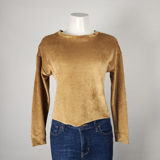 Electrica Brown Chenille Long Sleeve Top Size XS