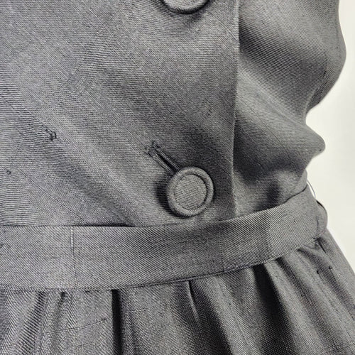 Vintage Bonwit Teller by Townley Black Belted Sleeveless Dress Size XS