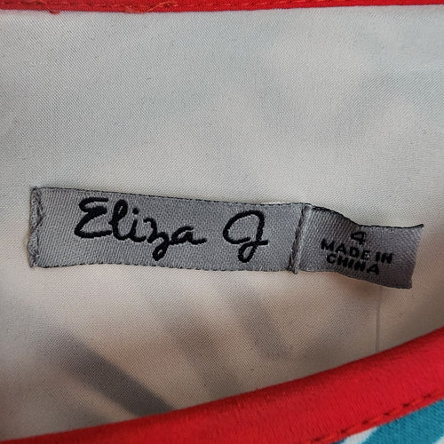 Eliza J Jersey  Blue & Pink Mini Dress Size 4