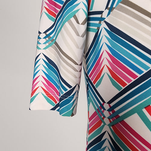 Eliza J Jersey  Blue & Pink Mini Dress Size 4
