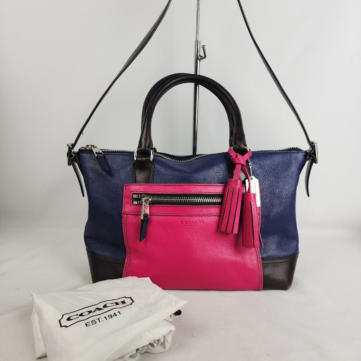 Coach Legacy Color Block Molly Leather Satchel Purse