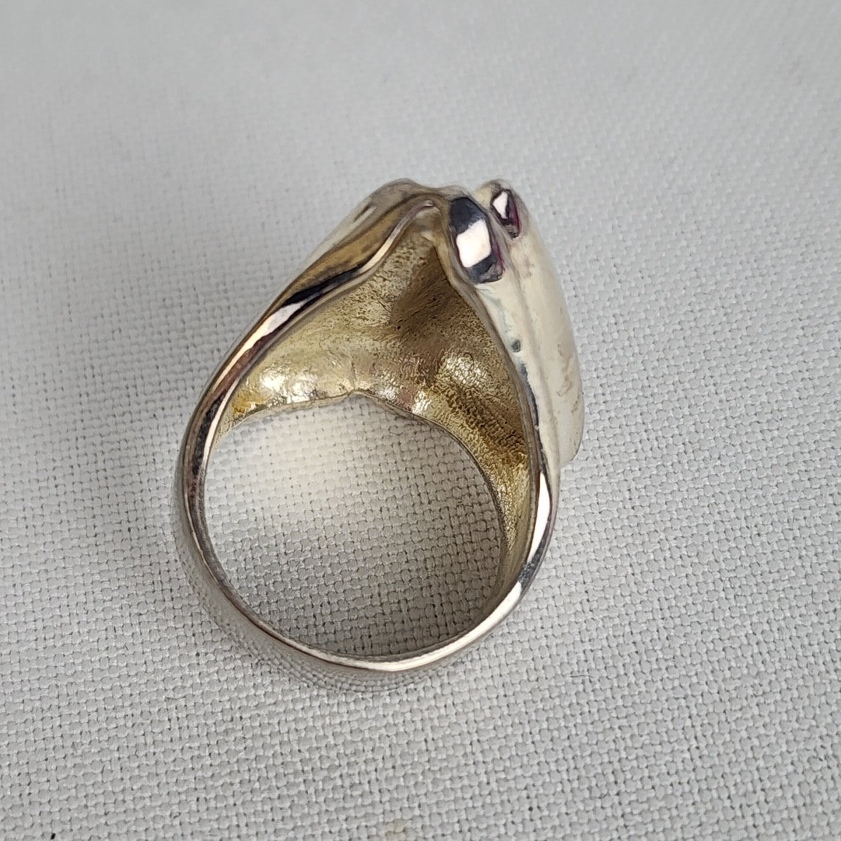 925 Silver Sculptural Ring Size 6