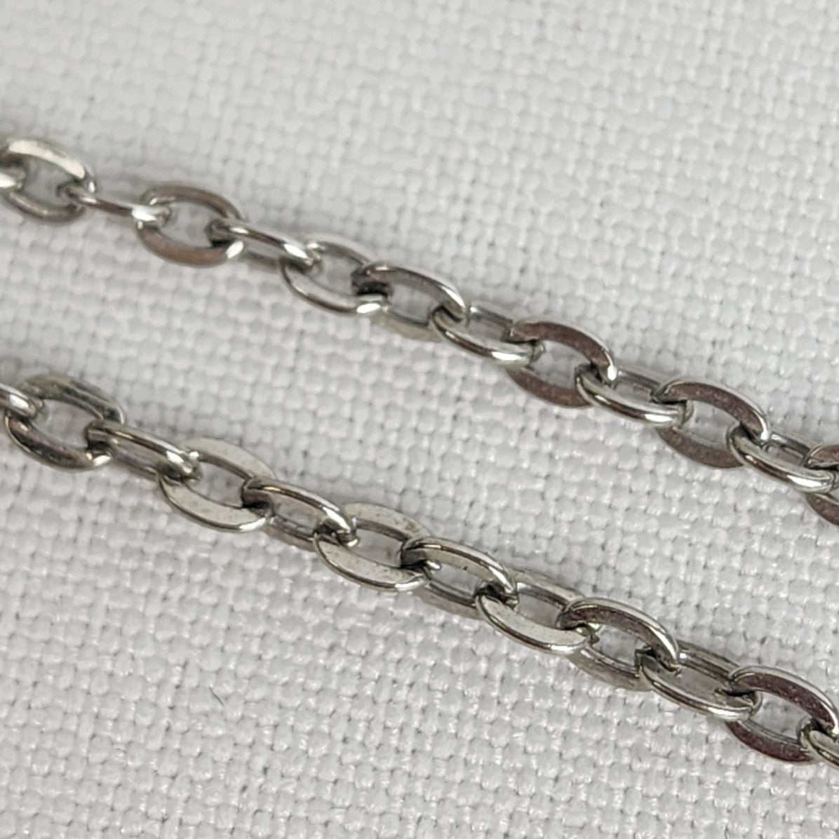 Vintage Silver Tone Long Chain Necklace