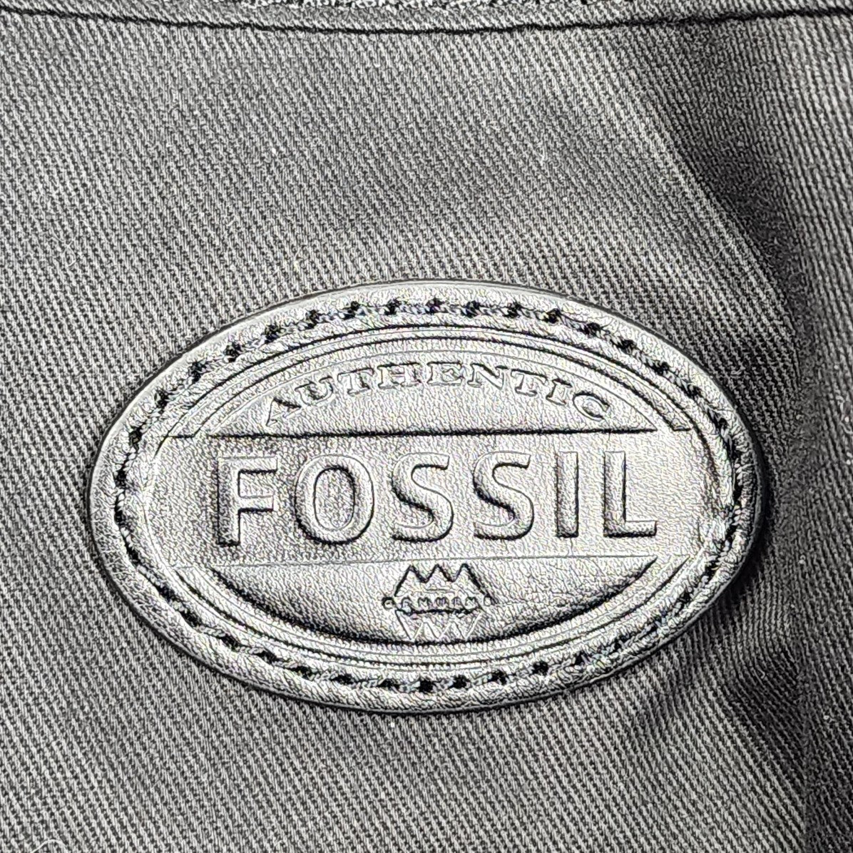 Fossil Black Leather Computer Messenger Bag