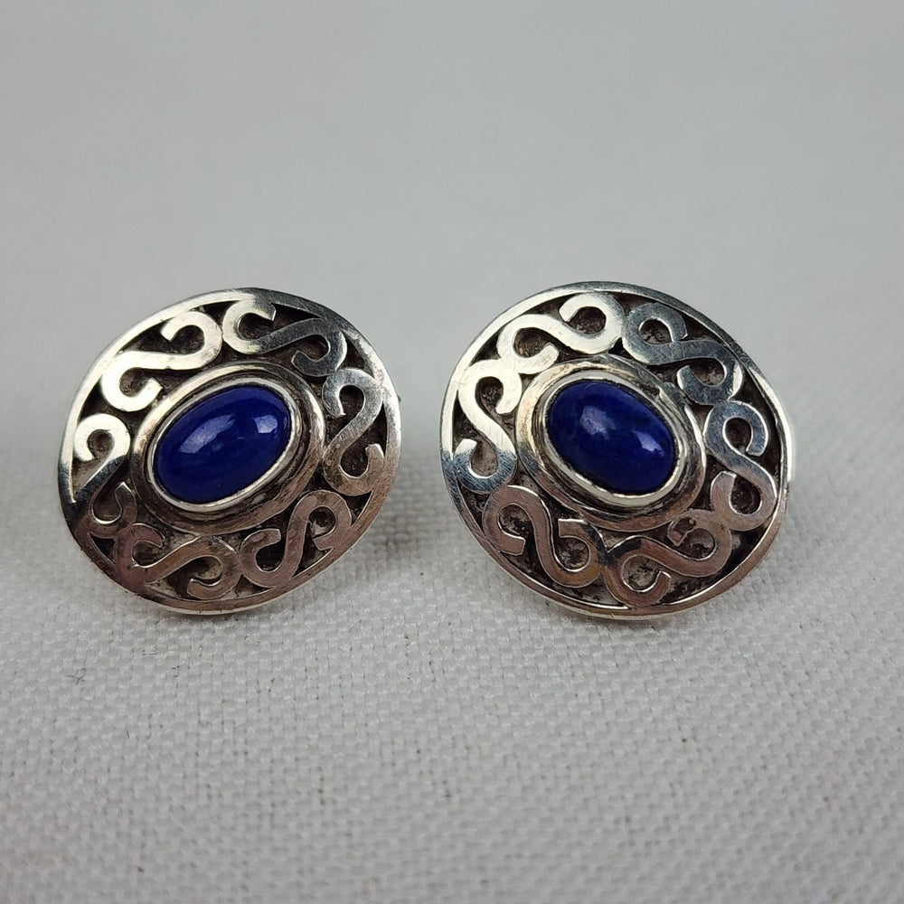 Silpada 925 Silver Lapis Stud Earrings