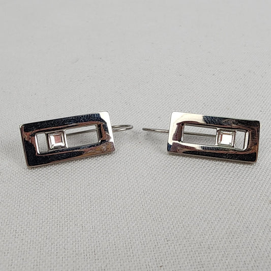 Tocara Stainless Steel Square Drop Earrings