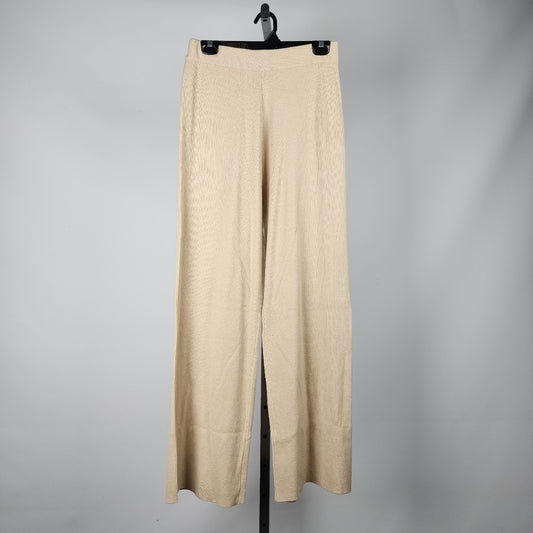Zyia Brown Knit Ribbed Wide Leg Pants Size 2XL