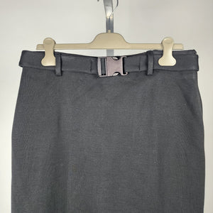 Vintage Steilmann Black Belted Knit Maxi Skirt Size L