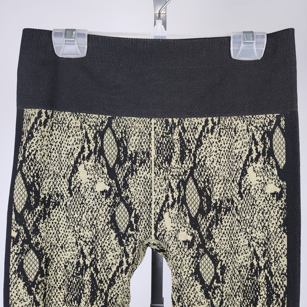 Fabletics Kamila Snake Print Brown Tan Pull On Leggings Size S/M