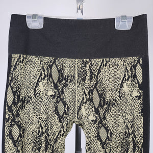 Fabletics Kamila Snake Print Brown Tan Pull On Leggings Size S/M