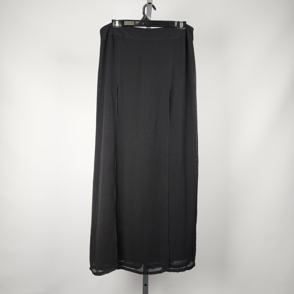 Frank Lyman Black Chiffon Overlay Palazzo Pants Size 14