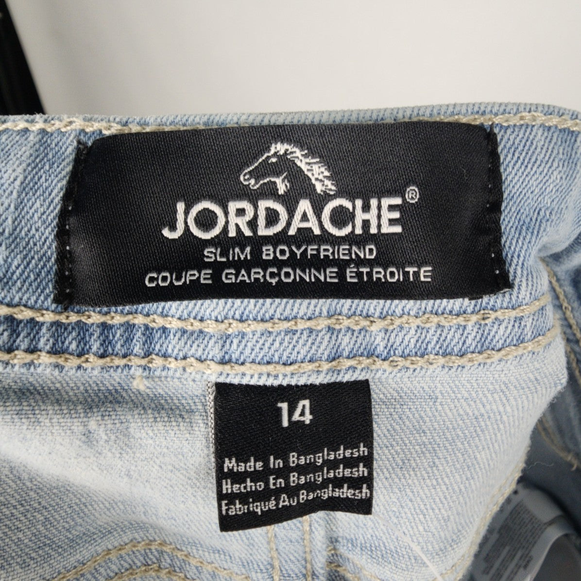 Jordache Slim Boyfriend Jean Sunflower Denim Jeans Size 14