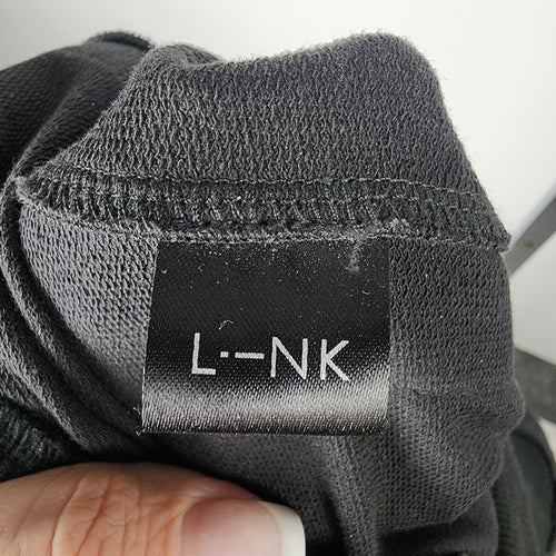Link Black Cotton Spell Out Sweat Pants Size L
