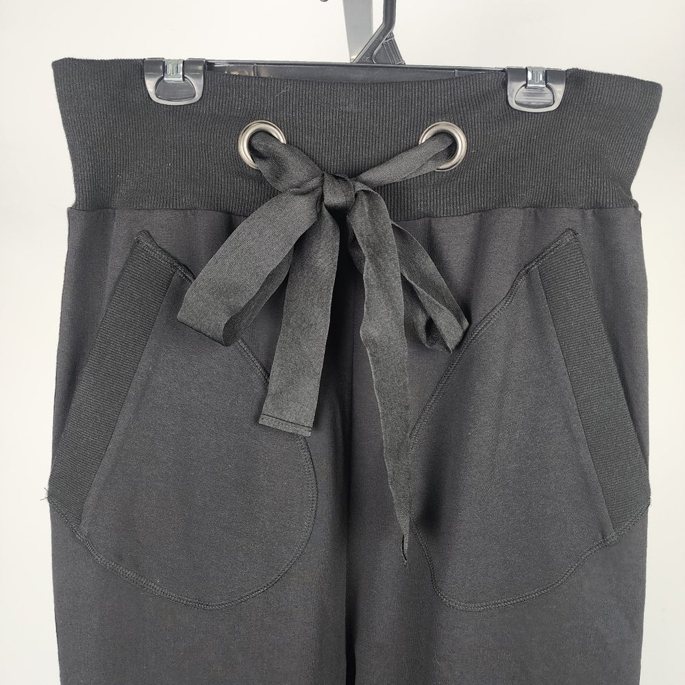 Link Black Cotton Spell Out Sweat Pants Size L