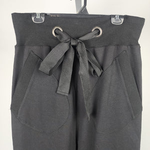 Link Black Cotton Spell Out Sweat Pants Size L