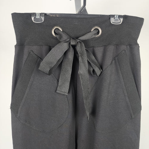 Link Black Cotton Spell Out Sweat Pants Size L
