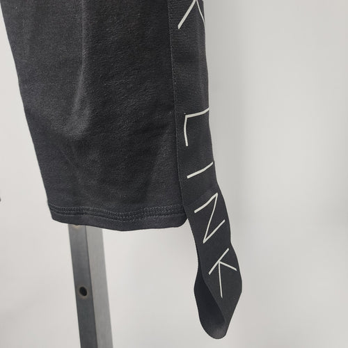 Link Black Cotton Spell Out Sweat Pants Size L