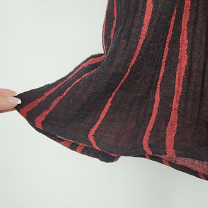 Red & Black Knit Flared Skirt Size L