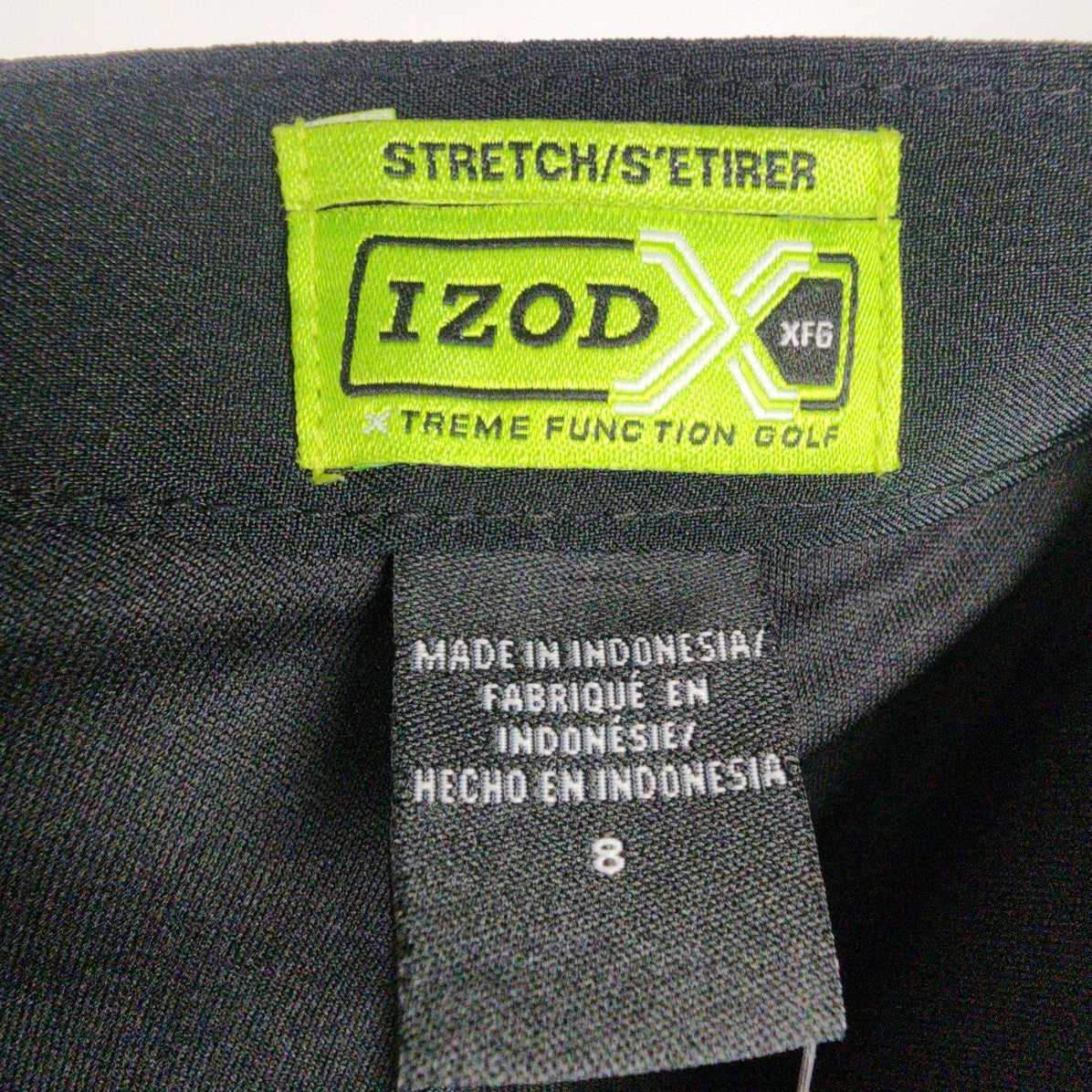 IZOD Black Skort Skirt Shorts Size 8