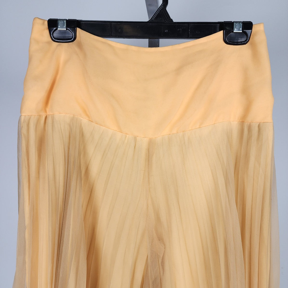 Vintage Peach Chiffon Overlay Wide Leg Coulotte Pants Size S/M