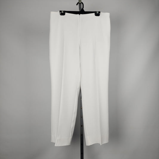 Joseph Ribkoff White High Rise Straight Leg Pants Size 16