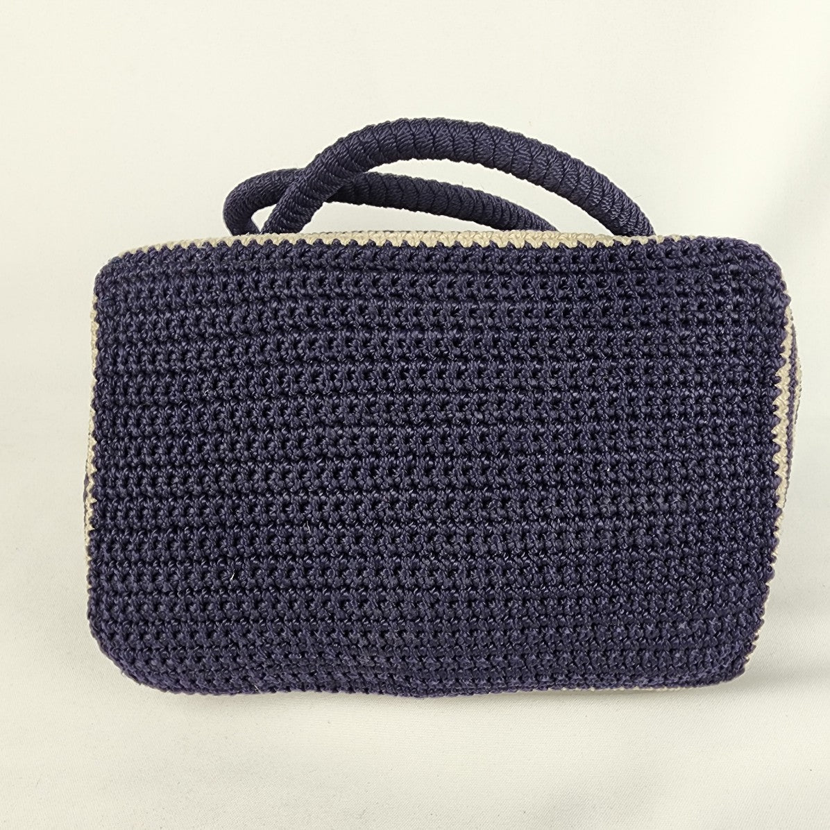 The Sac Blue & White Crochet Tote Purse