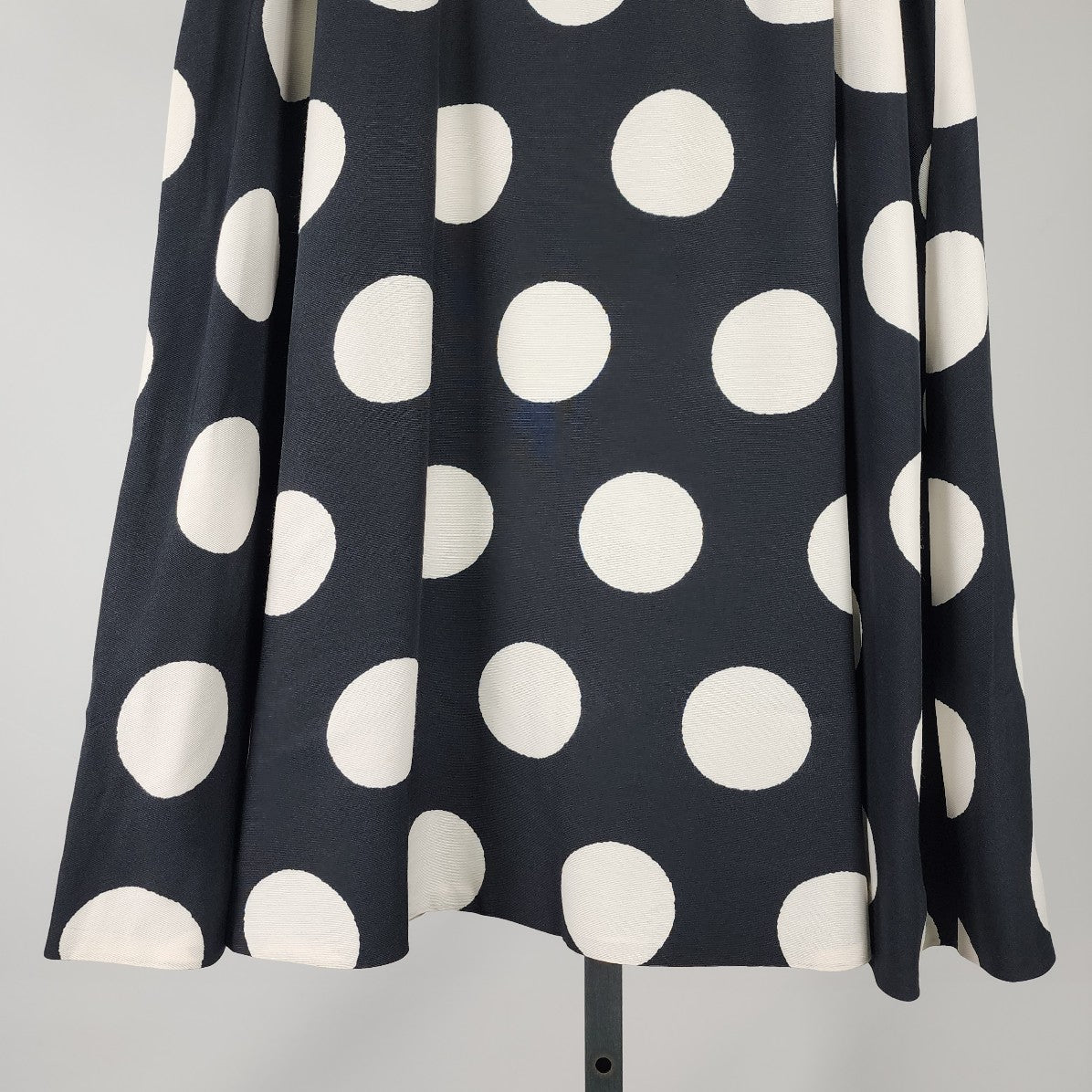 HD In Paris Black Polka Dot Full Midi Skirt Size 6