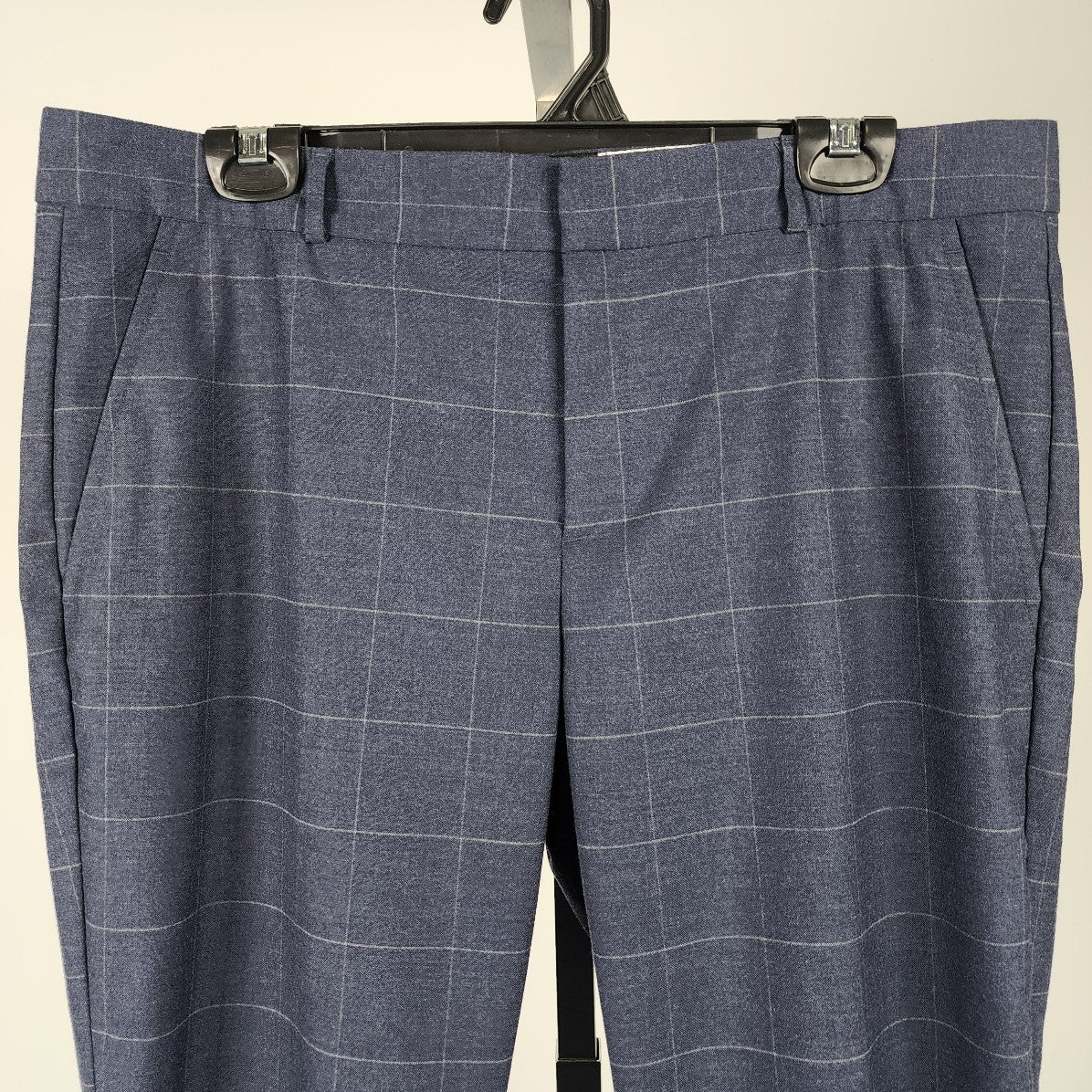 Banana Republic Blue Plaid Wide Leg Pants Size 12P