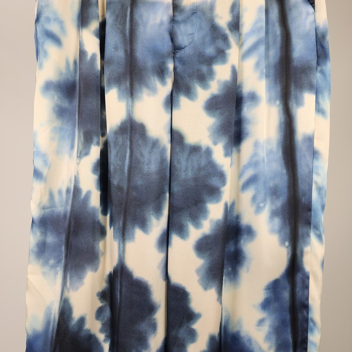 Zara Blue Tie Dye Silky Wide Leg Pants Size L