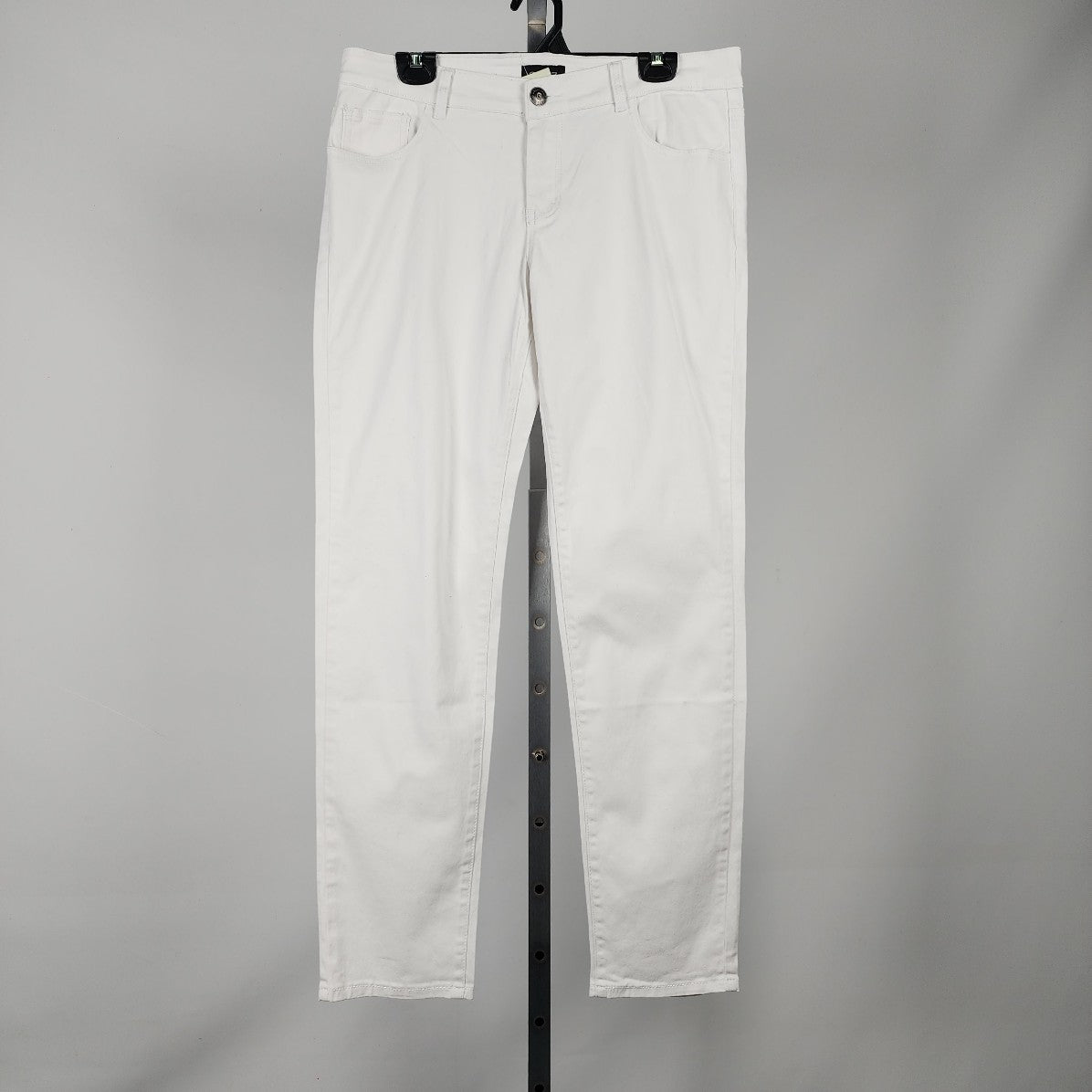 Gazoz White Cotton Straight Leg Pants Size 14