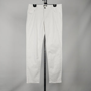 Gazoz White Cotton Slim Leg Pants Size 14