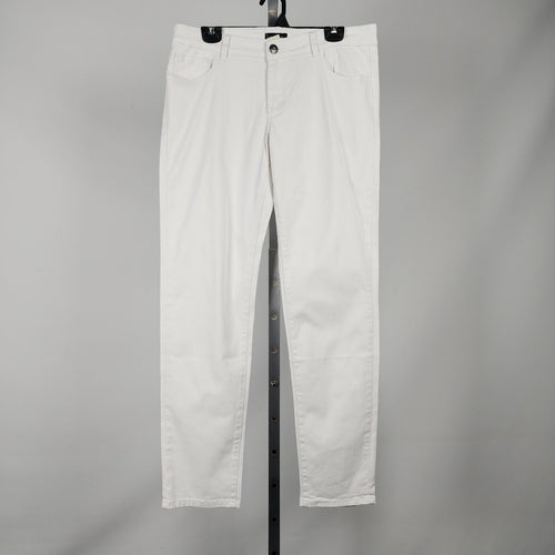 Gazoz White Cotton Slim Leg Pants Size 14