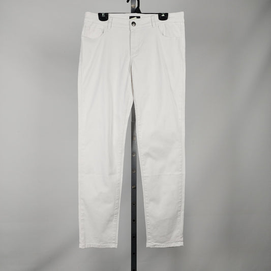 Gazoz White Cotton Straight Leg Pants Size 14