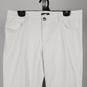 Gazoz White Cotton Slim Leg Pants Size 14