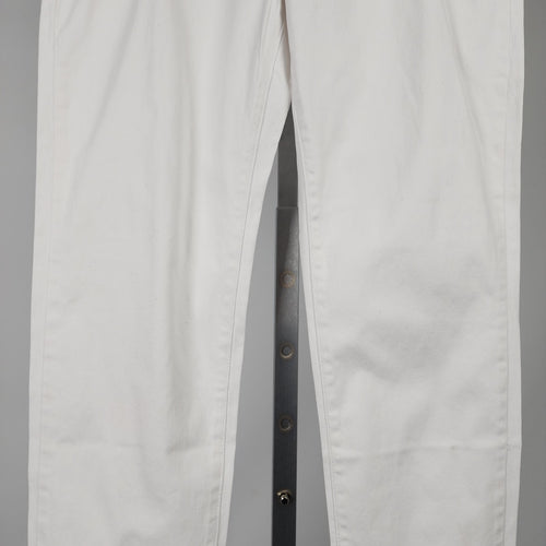 Gazoz White Cotton Slim Leg Pants Size 14