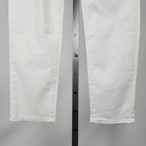 Gazoz White Cotton Slim Leg Pants Size 14